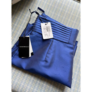 NWT EMPORIO ARMANI Blue Silk Shorts Size L/44